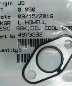QSX15 ISX15 X15 oil cooler core gasket 4973532 3680714 4059387 4101869