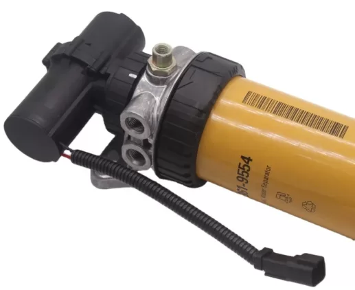 12V fuel water separator for Caterpillar CAT C6.6 3619554 361-9554 fuel filter with fuel pump 228-9129 87802238 RE509530