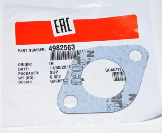 QSB3.3 B3.3 4D95 diesel engine parts oil drain gasket 4982563 C6204216820