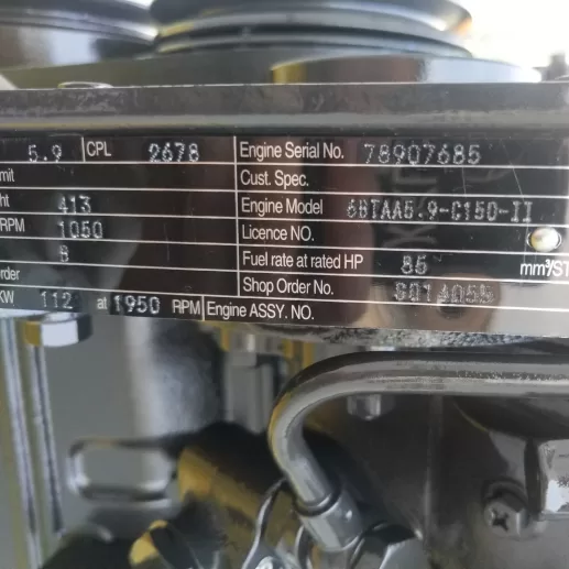 Original diesel engine assembly 6BTAA5.9-C150-11 used for Komatsu machinery 6D105